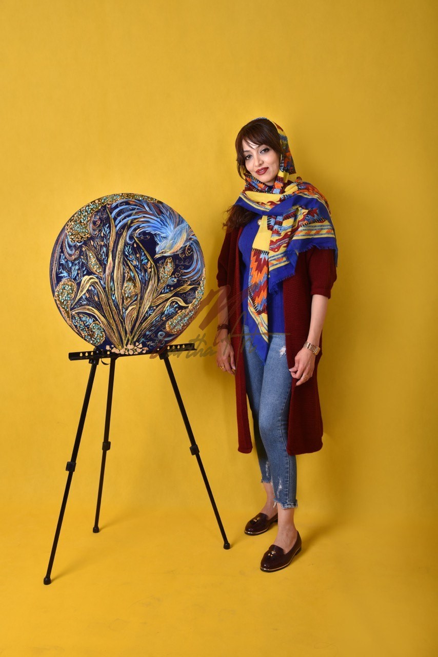 تابلوي مينياتور گل و مرغ