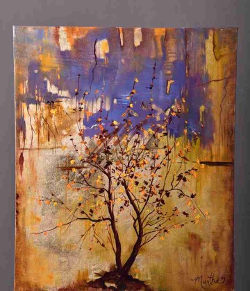 Golden autumn painting