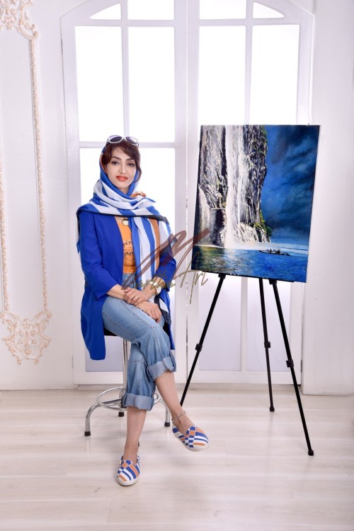 Hyperreal Waterfall painting