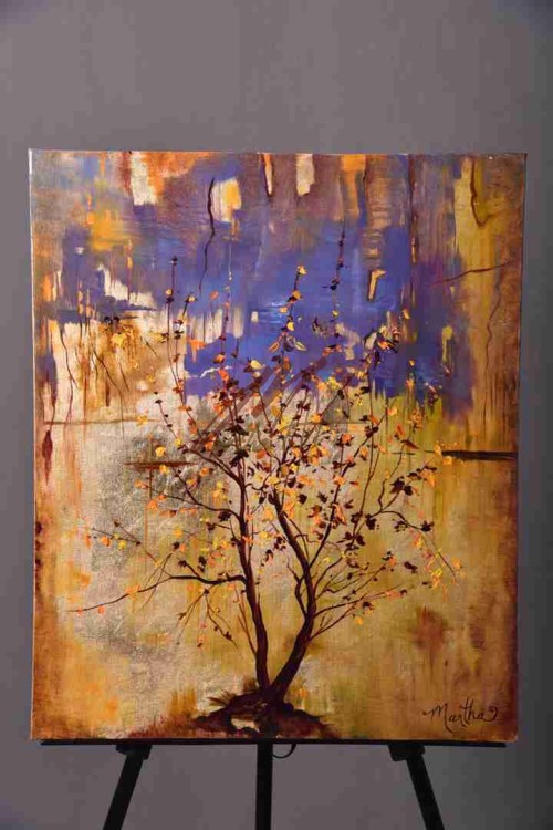 Golden autumn painting