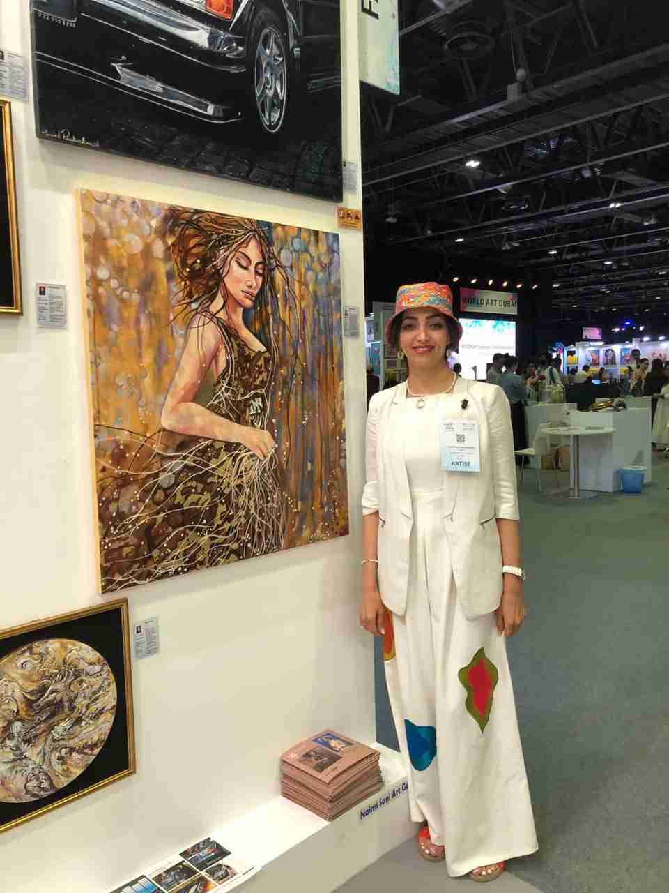 Martha Ghahreman's Presence at Dubai International Art Exhibition 2023 with Erinna Painting