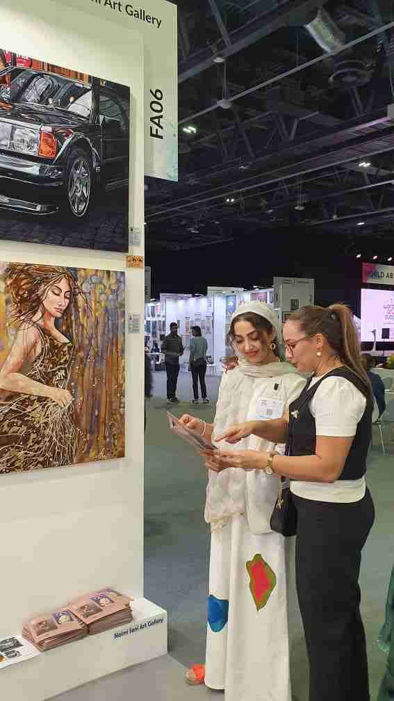 Martha Ghahreman's Presence at Dubai International Art Exhibition 2023 with Erinna Painting